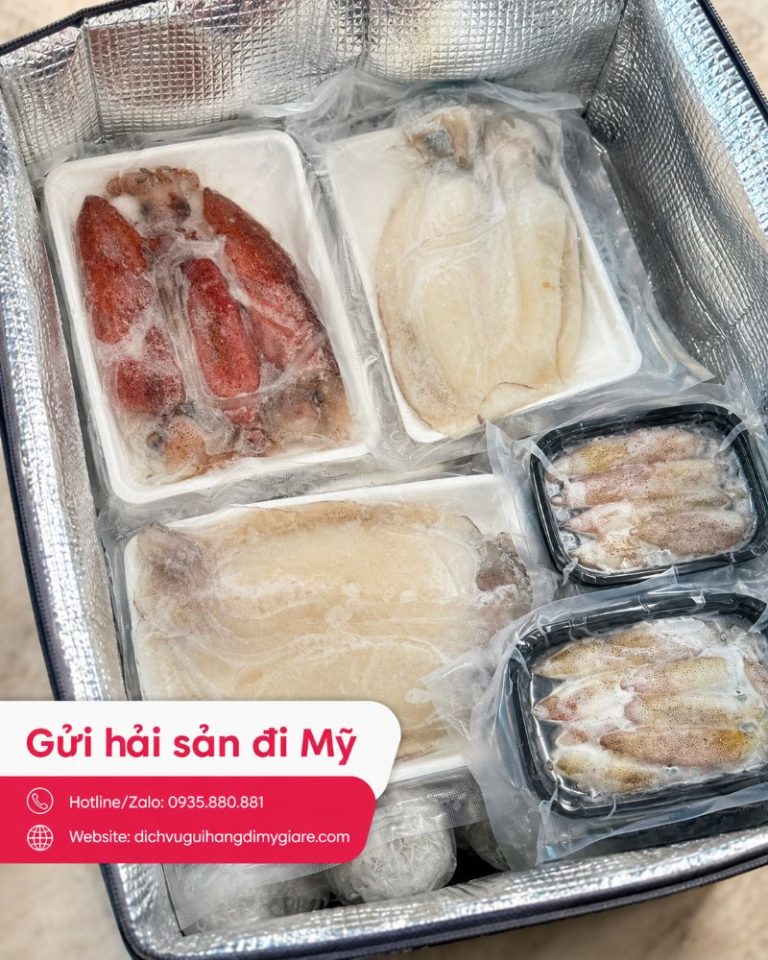 Gửi hải sản đông lạnh đi mỹ