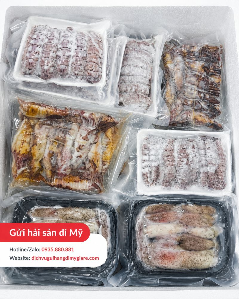 Gửi hải sản đông lạnh đi mỹ