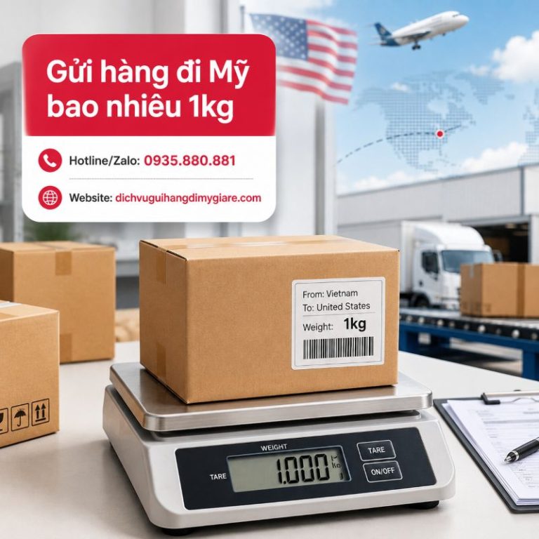 Gửi hàng đi Mỹ bao nhiêu 1kg?
