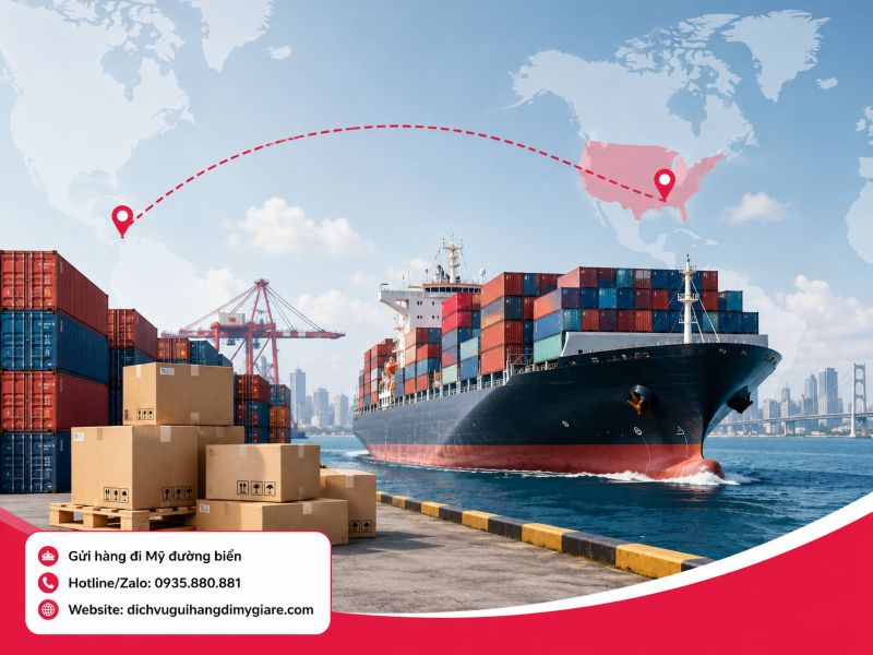 Gửi hàng đi Mỹ đường biển
