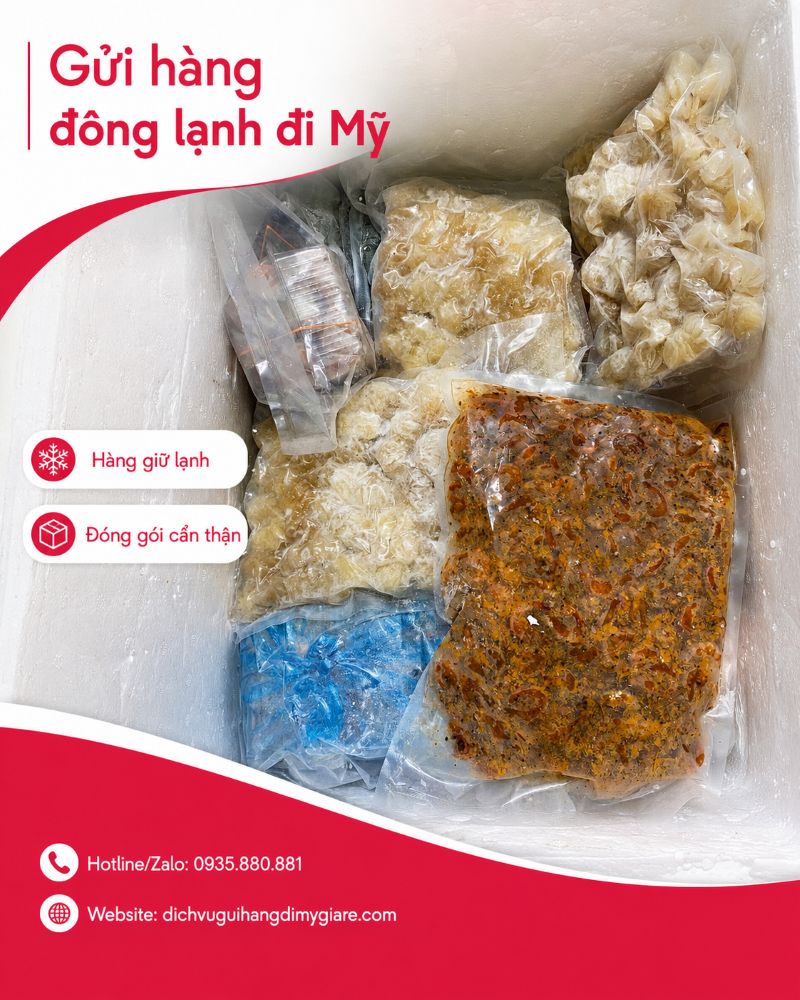 Gửi hàng đông lạnh đi Mỹ tại TPHCM