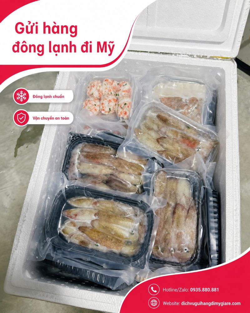 Gửi hàng đông lạnh đi Mỹ tại TPHCM