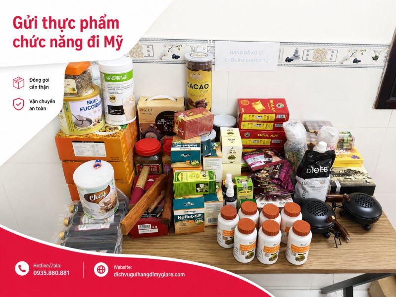 Gửi thực phẩm chức năng đi Mỹ tại TPHCM