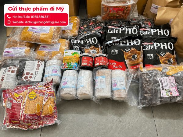 Gửi thực phẩm đi Mỹ giá rẻ tại TPHCM