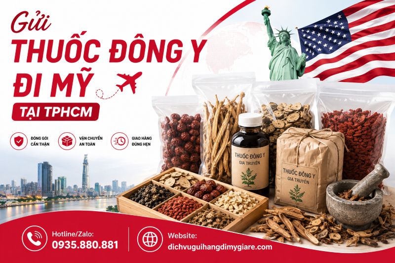 Gửi thuốc đông y đi Mỹ tại TPHCM