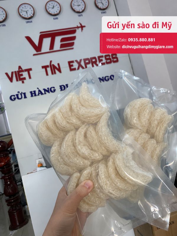 Gửi yến sào đi Mỹ giá rẻ tại TPHCM