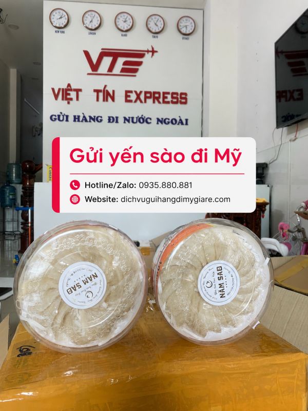 Gửi yến sào đi Mỹ giá rẻ tại TPHCM