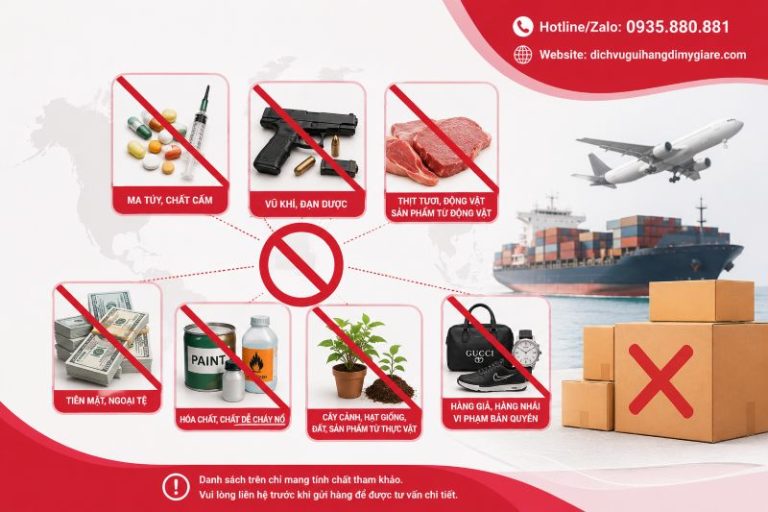 Những mặt hàng không được phép gửi đi Mỹ từ Việt Nam
