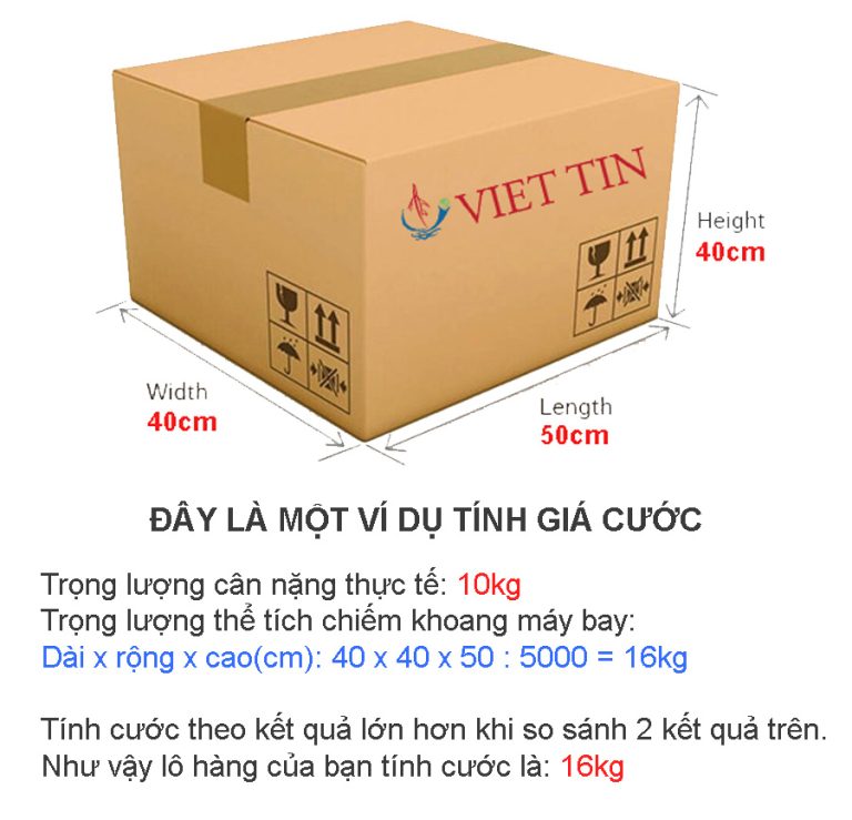 Cách tính trọng lượng và giá cước gửi hàng đi Mỹ