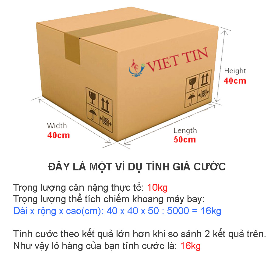 Cách tính trọng lượng và giá cước gửi hàng đi Mỹ