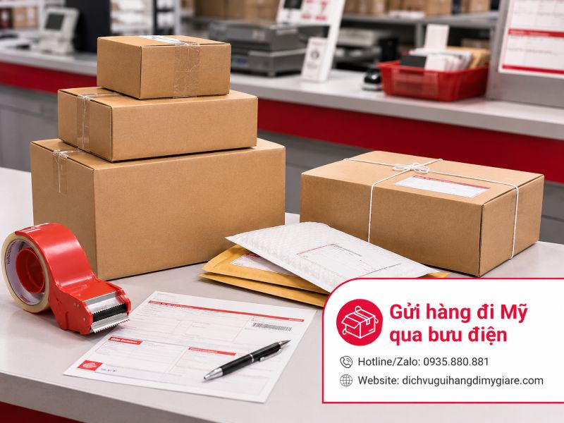 Gửi hàng đi Mỹ qua bưu điện tại TPHCM