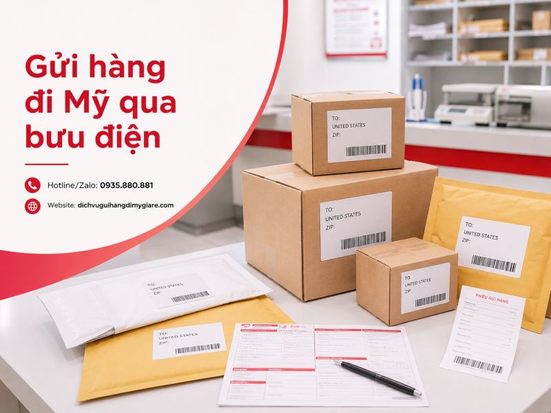Gửi hàng đi Mỹ qua bưu điện tại TPHCM