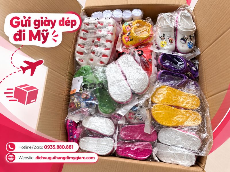 Gửi giày dép đi Mỹ tại TPHCM