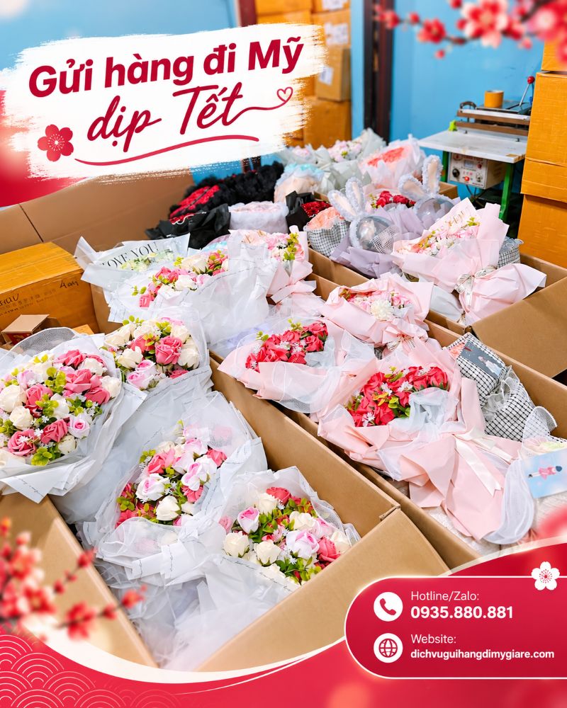 Gửi hàng đi Mỹ dịp Tết