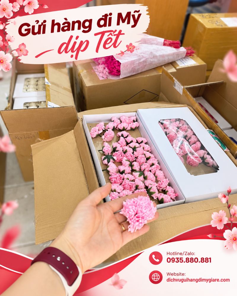 Gửi hàng đi Mỹ dịp Tết