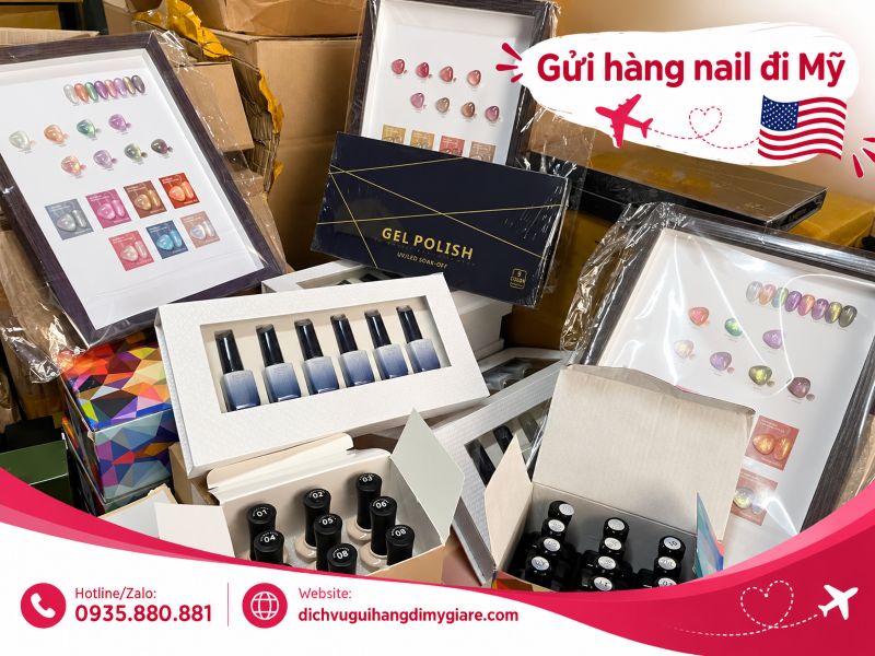 Gửi hàng nail đi Mỹ tại TPHCM