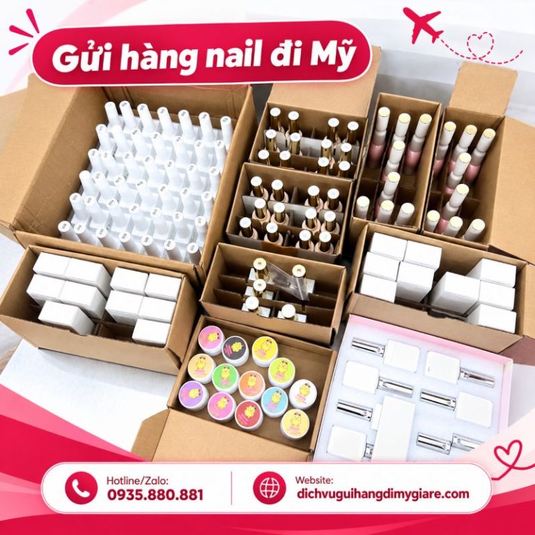 Gửi hàng nail đi Mỹ tại TPHCM