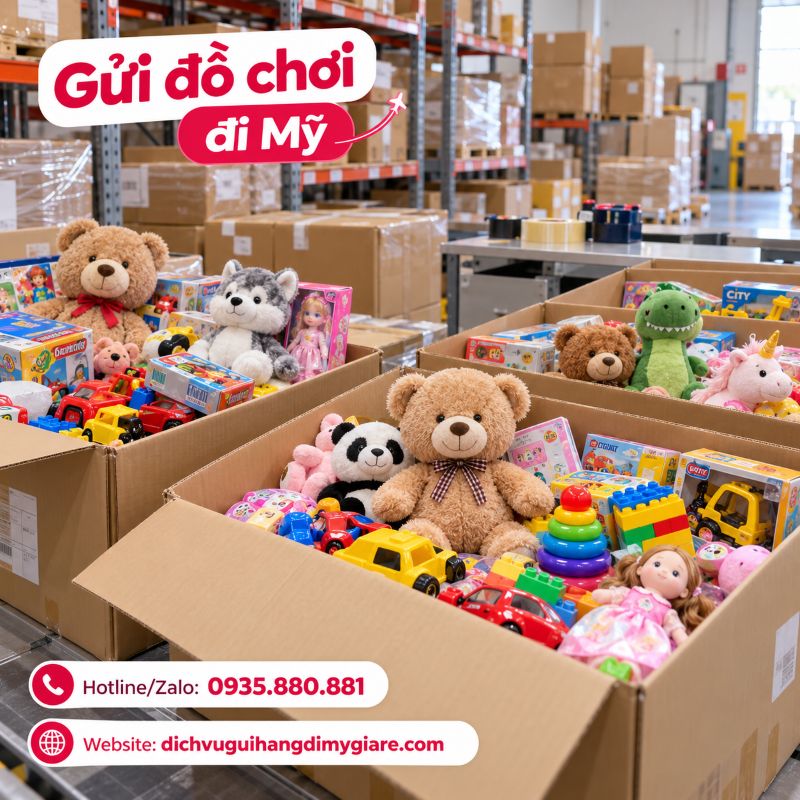 Gửi đồ chơi đi Mỹ tại TPHCM