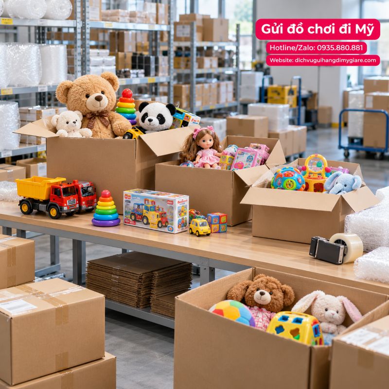 Gửi đồ chơi đi Mỹ tại TPHCM